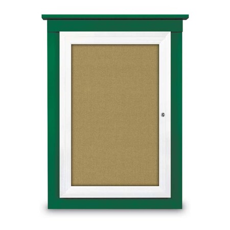 United Visual Products Sliding Glass Enclosed Letterboard, 96"x3 UV9013ACS-SATIN-BARBLU